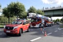 Koelner Seilbahn Gondel blieb haengen Koeln Linksrheinisch P408